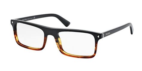 Prada PR 02RV TFJ1O1 Eyeglasses in Black 